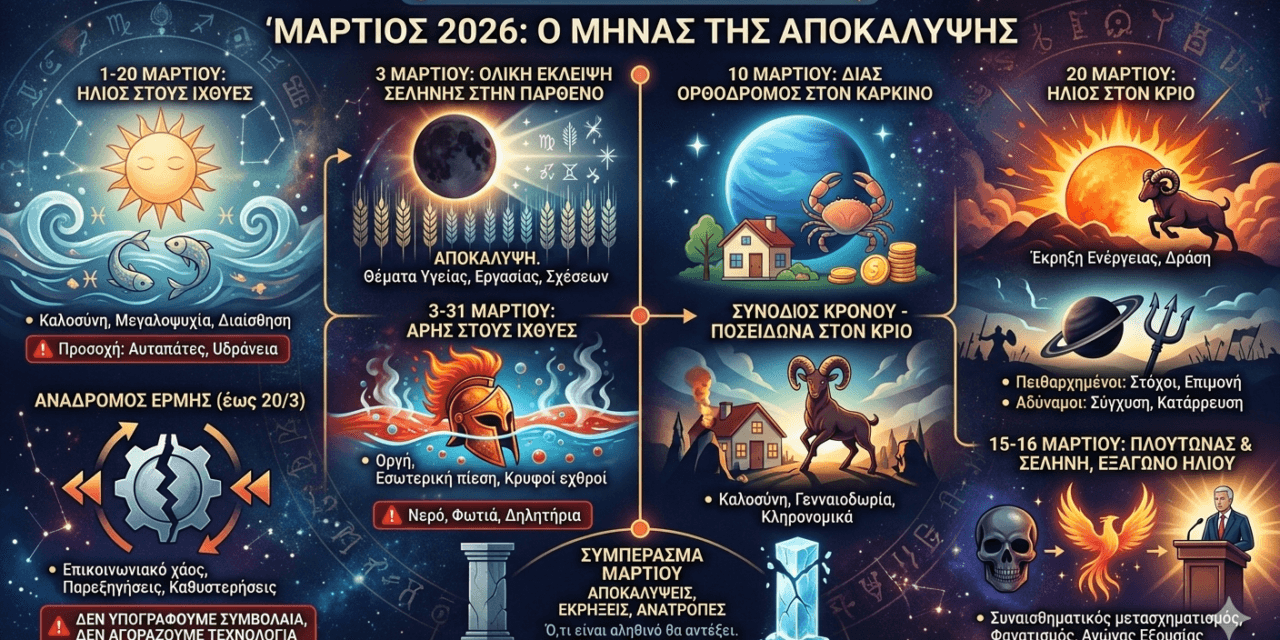 Αστρολογικές Προβλέψεις Μαρτίου 2026