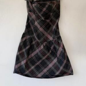 FASHION MEDIA BRAND 27 Toi & Moi Strapless Tartan Dress – Size M
