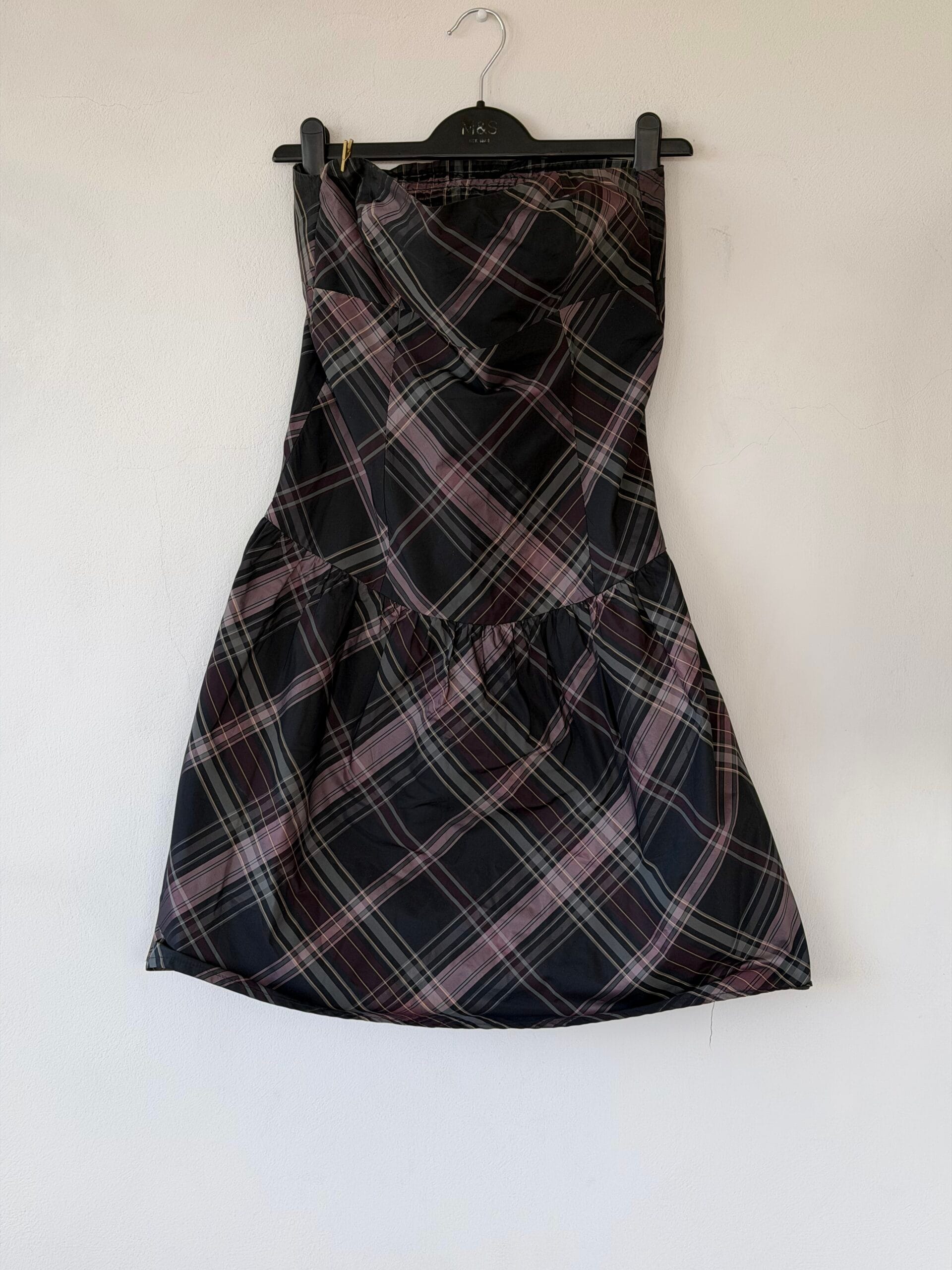 Toi & Moi Strapless Tartan Dress – Size M 1 Toi & Moi Strapless Tartan Dress – Size M