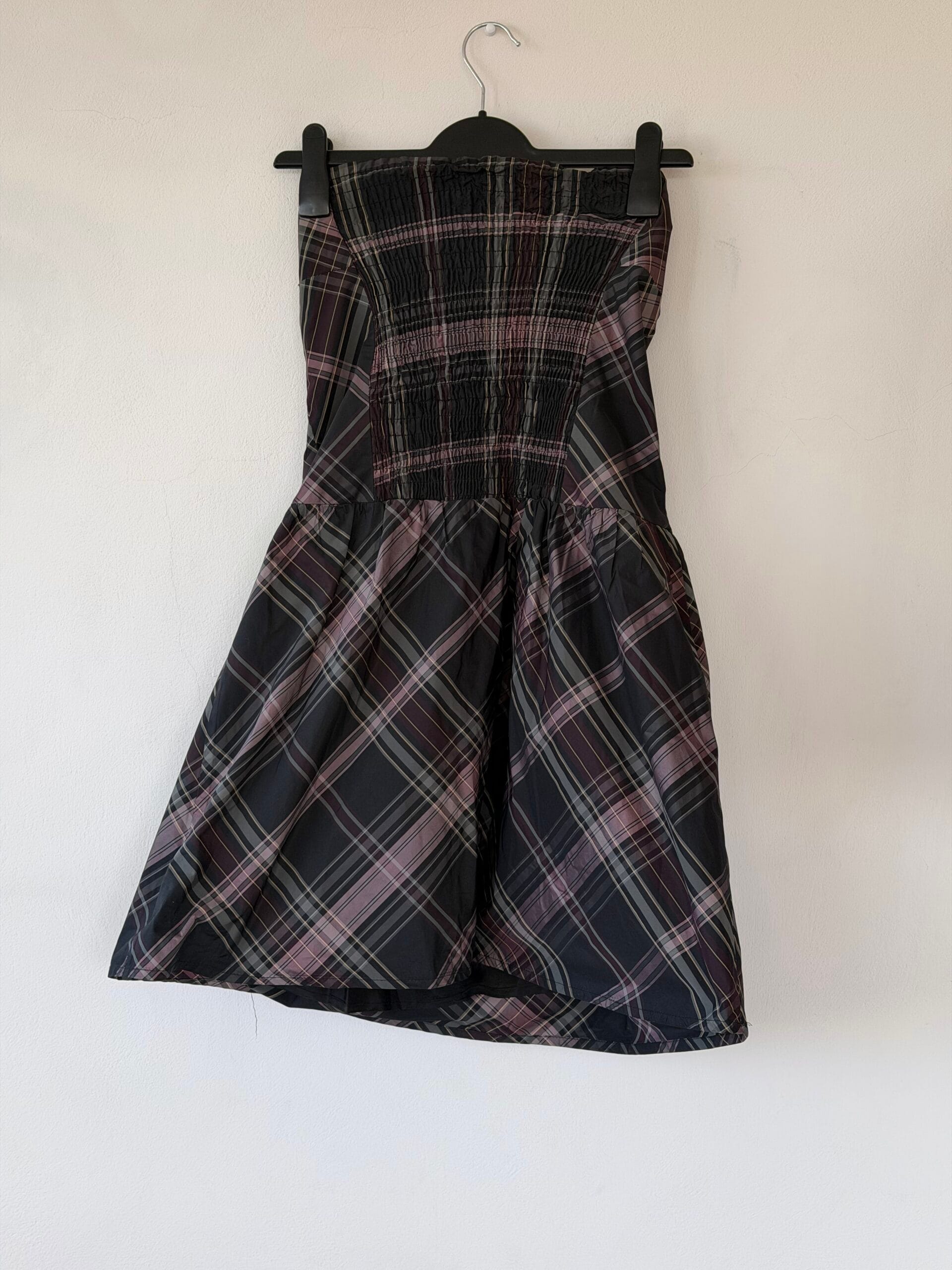Toi & Moi Strapless Tartan Dress – Size M 5 Toi & Moi Strapless Tartan Dress – Size M - Image 5