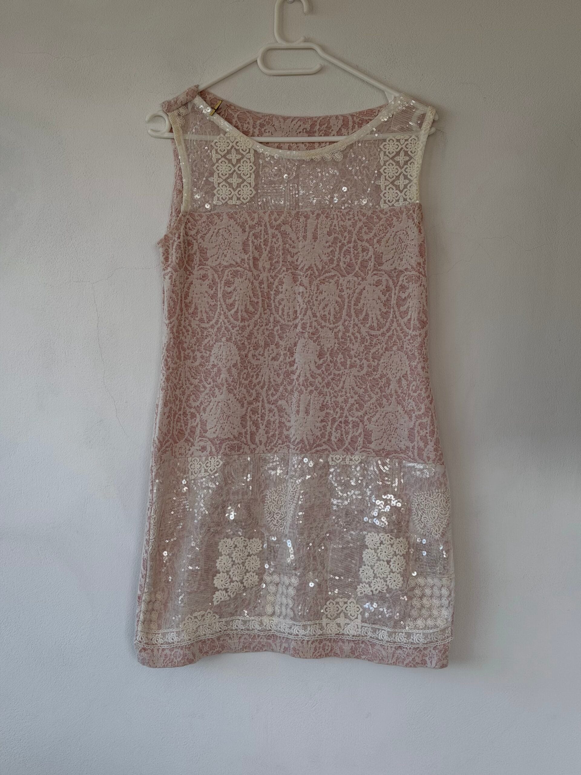 Made in Italy Ροζ Lace & Sequin Mini Dress – Εκτίμηση S/M 1 Made in Italy Ροζ Lace & Sequin Mini Dress – Εκτίμηση S/M