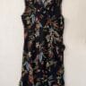 Sweet Girl Navy Floral Ruffle Midi Dress – Size S/M