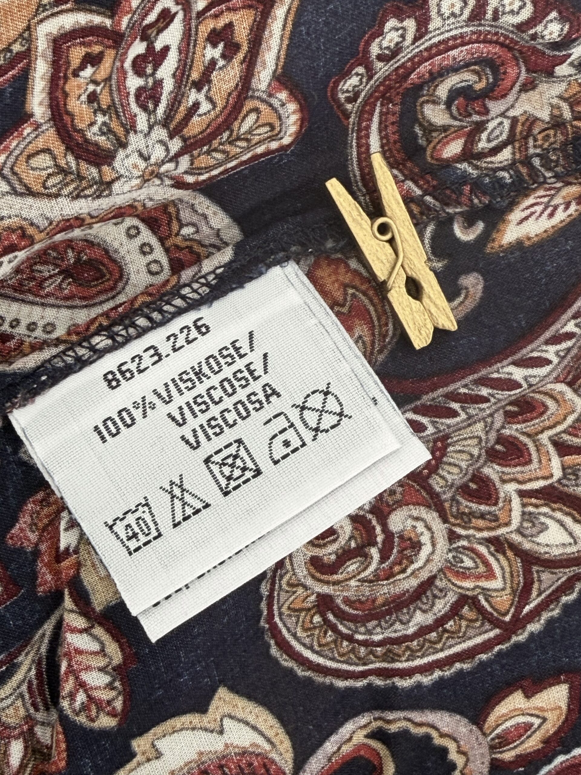 Ellen Amber Navy Paisley Midi Dress – Size L (100% Viscose) 3 Ellen Amber Navy Paisley Midi Dress – Size L (100% Viscose) - Image 3