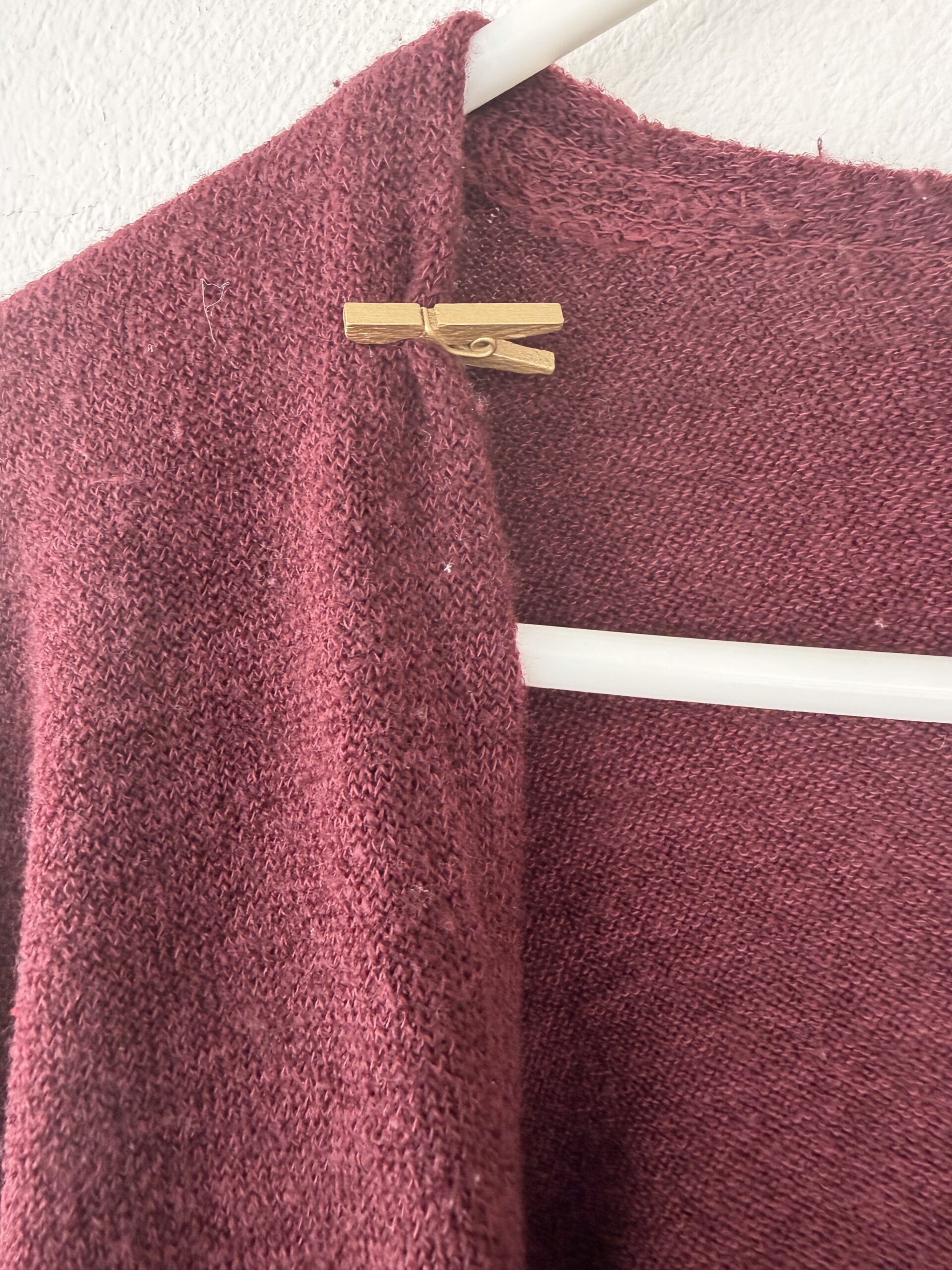 Made in Italy Burgundy Fringe Kimono – Boho Cardigan 4 Made in Italy Burgundy Fringe Kimono – Boho Cardigan - Image 4