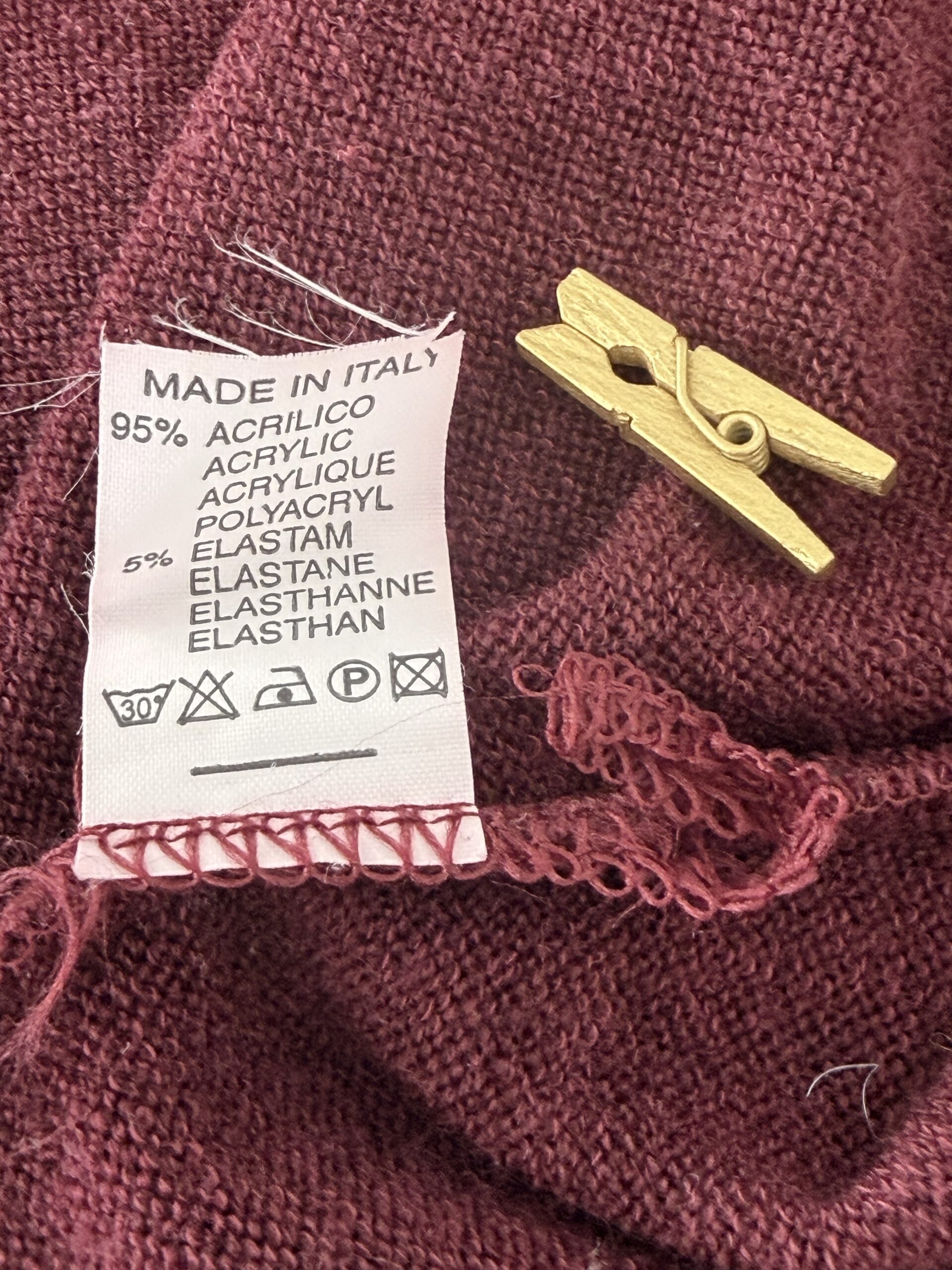 Made in Italy Burgundy Fringe Kimono – Boho Cardigan 3 Made in Italy Burgundy Fringe Kimono – Boho Cardigan - Image 3