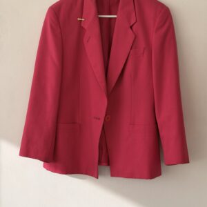 FASHION MEDIA BRAND 22 Vintage GOLDIX Fuchsia Blazer – Made in Italy – 100% Viscose – EU 38