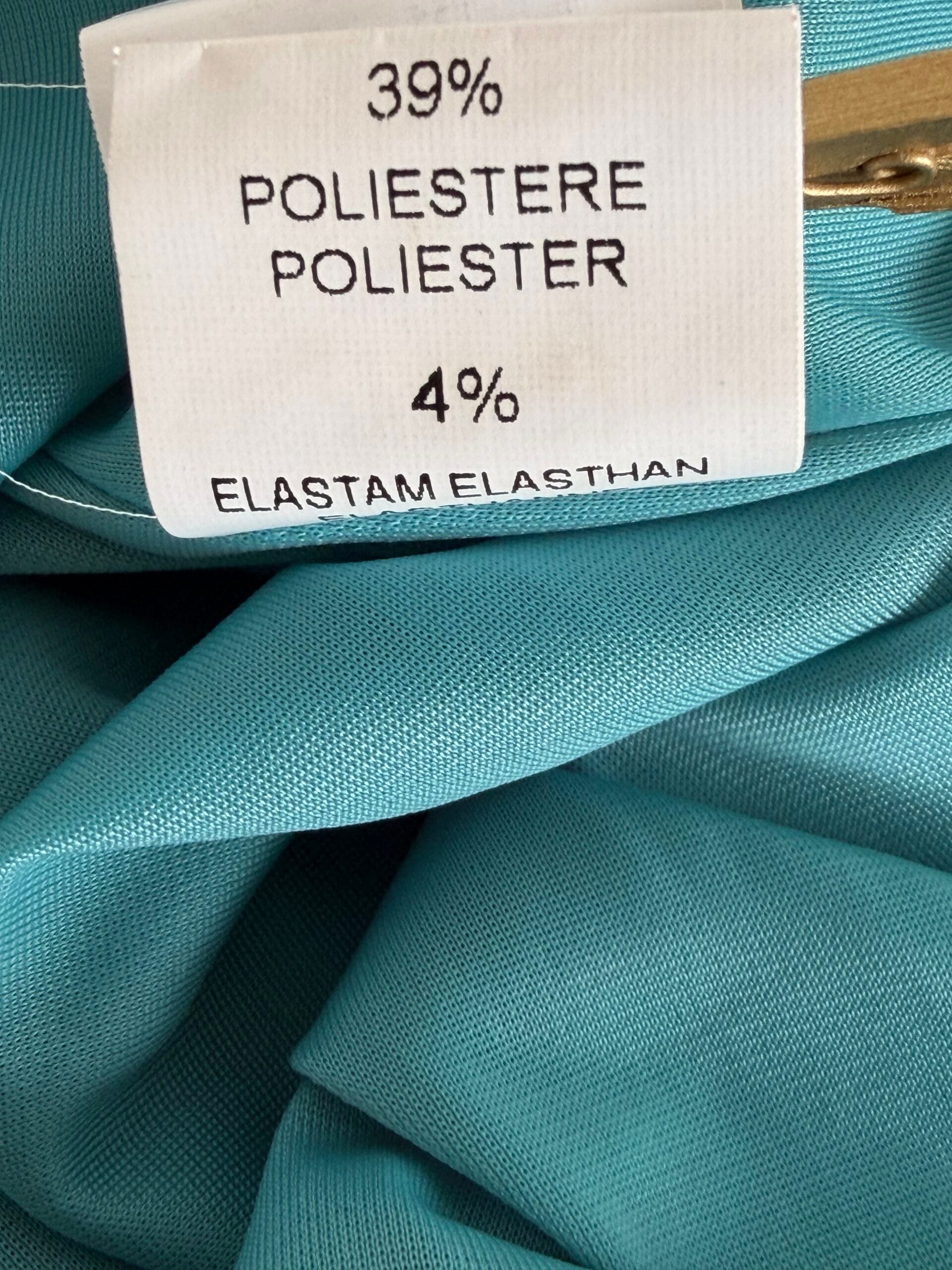 DonnaVita Turquoise Minimal Shift Dress – Sleeveless 6 DonnaVita Turquoise Minimal Shift Dress – Sleeveless - Image 6