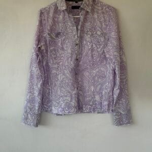 Lilac Pattern Cotton Shirt – Milano Italy