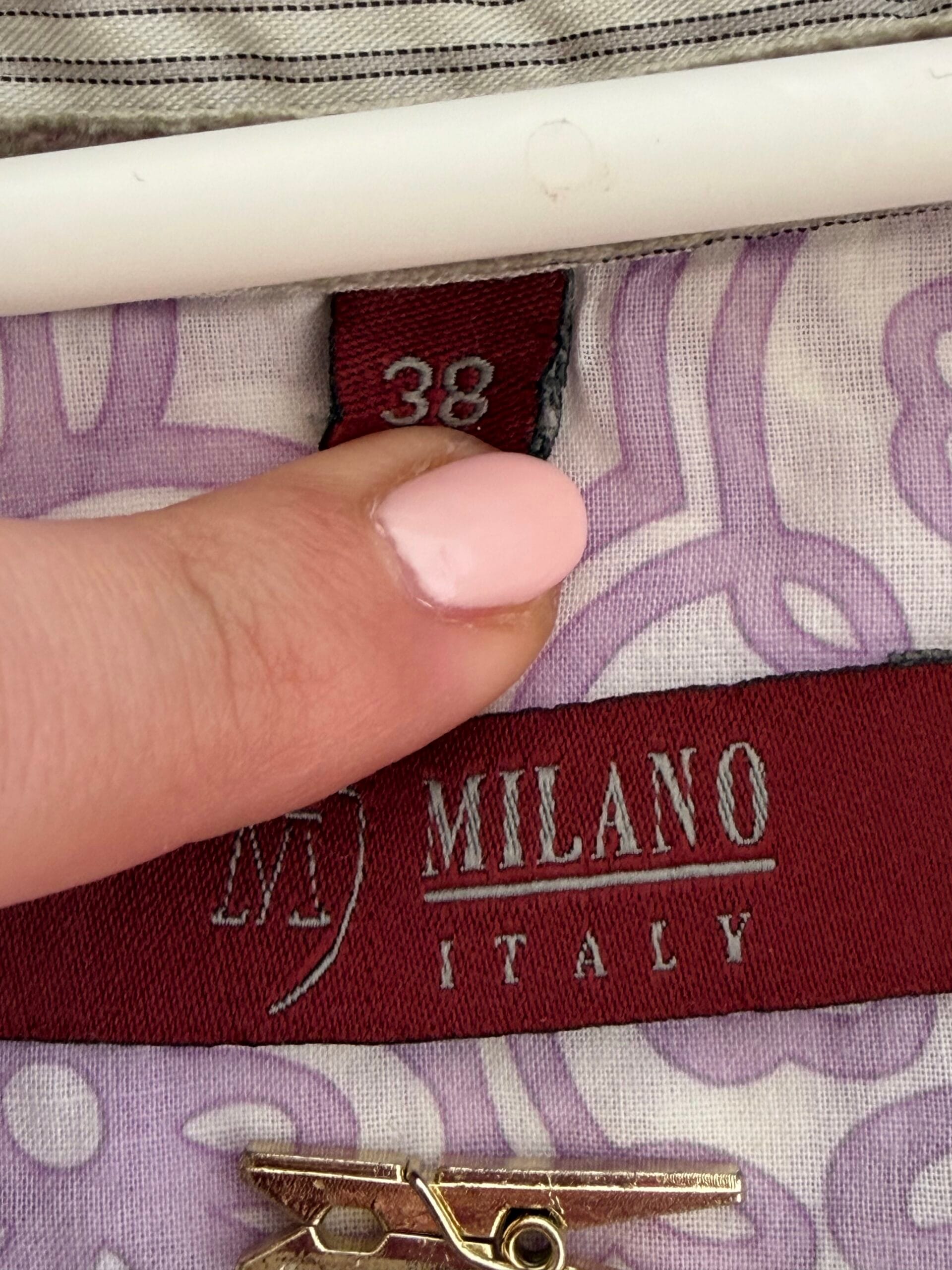Lilac Pattern Cotton Shirt – Milano Italy 5 Lilac Pattern Cotton Shirt – Milano Italy - Image 5
