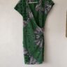 ZARA Wrap Dress – Green Paisley Statement