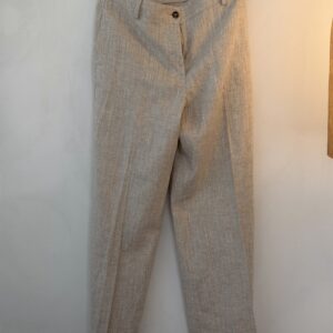 Beige Linen Tailored Pants – Minimal Chic by M&S