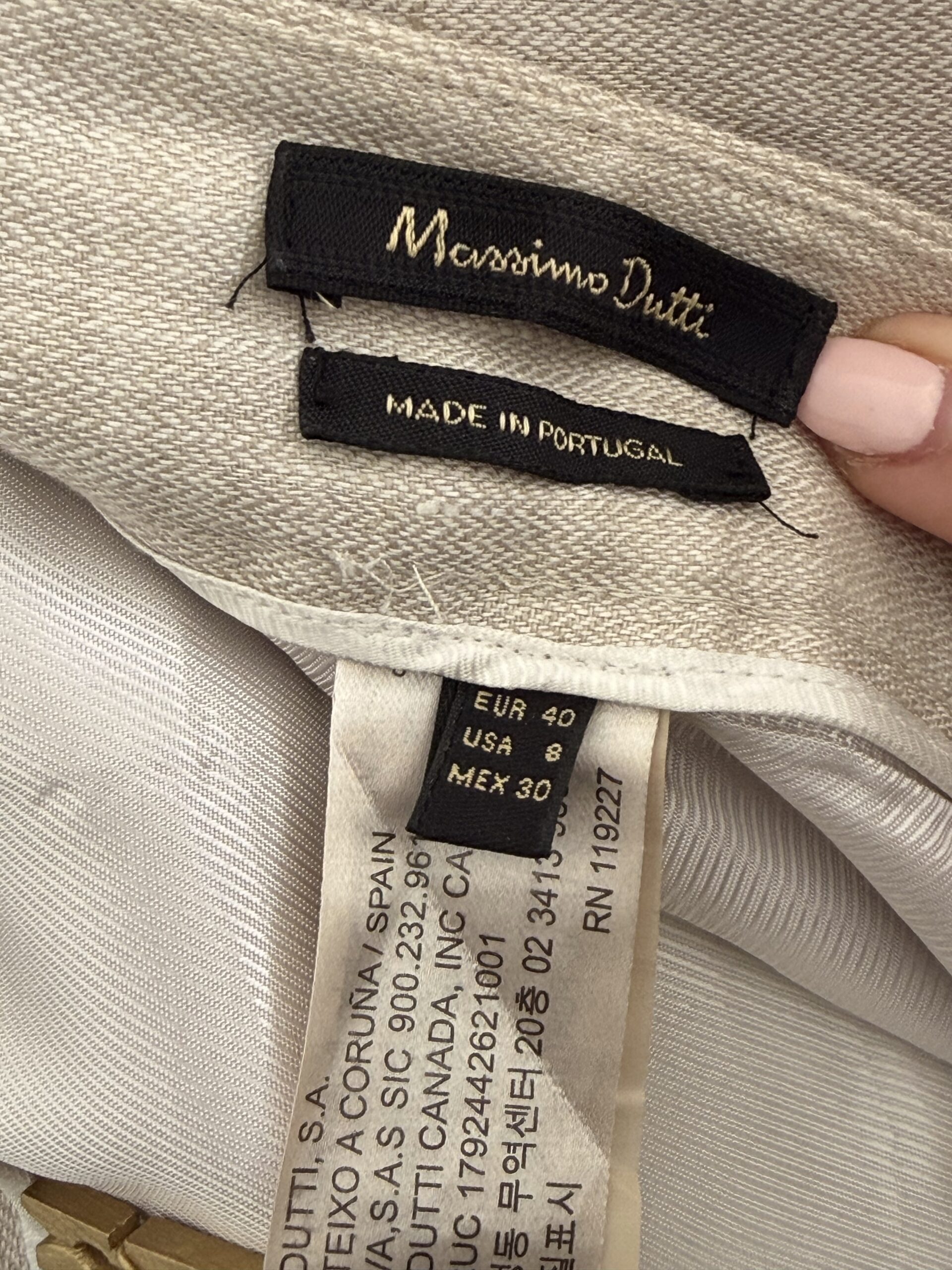 Massimo Dutti 100% Linen Pants – Premium Minimal Beige 2 Massimo Dutti 100% Linen Pants – Premium Minimal Beige - Image 2