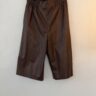 Sisley Faux Leather Culottes – Chocolate Brown