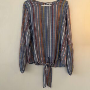 Dizzylissy Striped Tie Blouse – Boho Chic