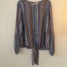 Dizzylissy Striped Tie Blouse – Boho Chic