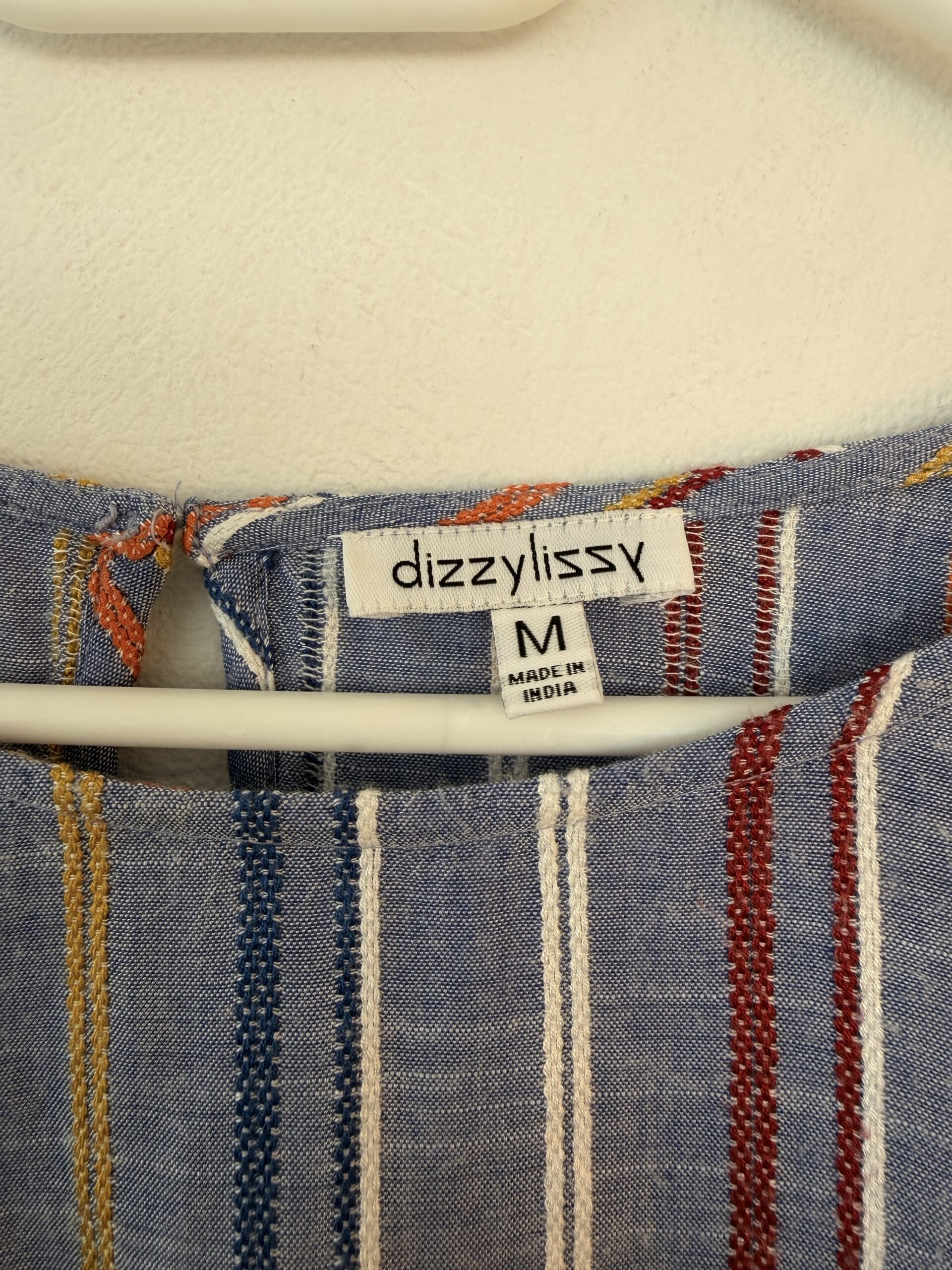 Dizzylissy Striped Tie Blouse – Boho Chic 2 Dizzylissy Striped Tie Blouse – Boho Chic - Image 2