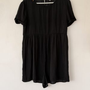FASHION MEDIA BRAND 22 Black Lightweight Playsuit – Minimal Chic Preloved Jumpsuit