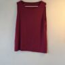 👉 MARINA RINALDI Burgundy Sleeveless Top – Estimated L/XL