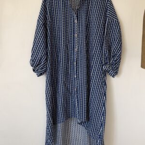 Ioanna Kourbela Oversized Shirt Dress – Blue Pattern (S)