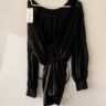 Zara Black Belted Sheer Sleeve Mini Dress – NEW WITH TAGS
