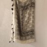 Bohemian Ivory & Espresso Tassel Pashmina Scarf