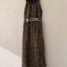 TWIN-SET Simona Barbieri 100% Silk Leopard Midi Dress