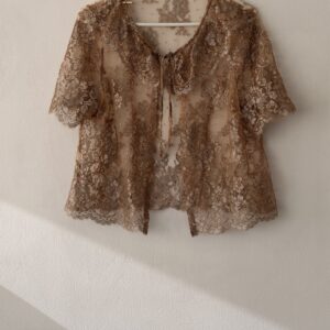 Handmade Bronze Lace Sheer Bolero Jacket