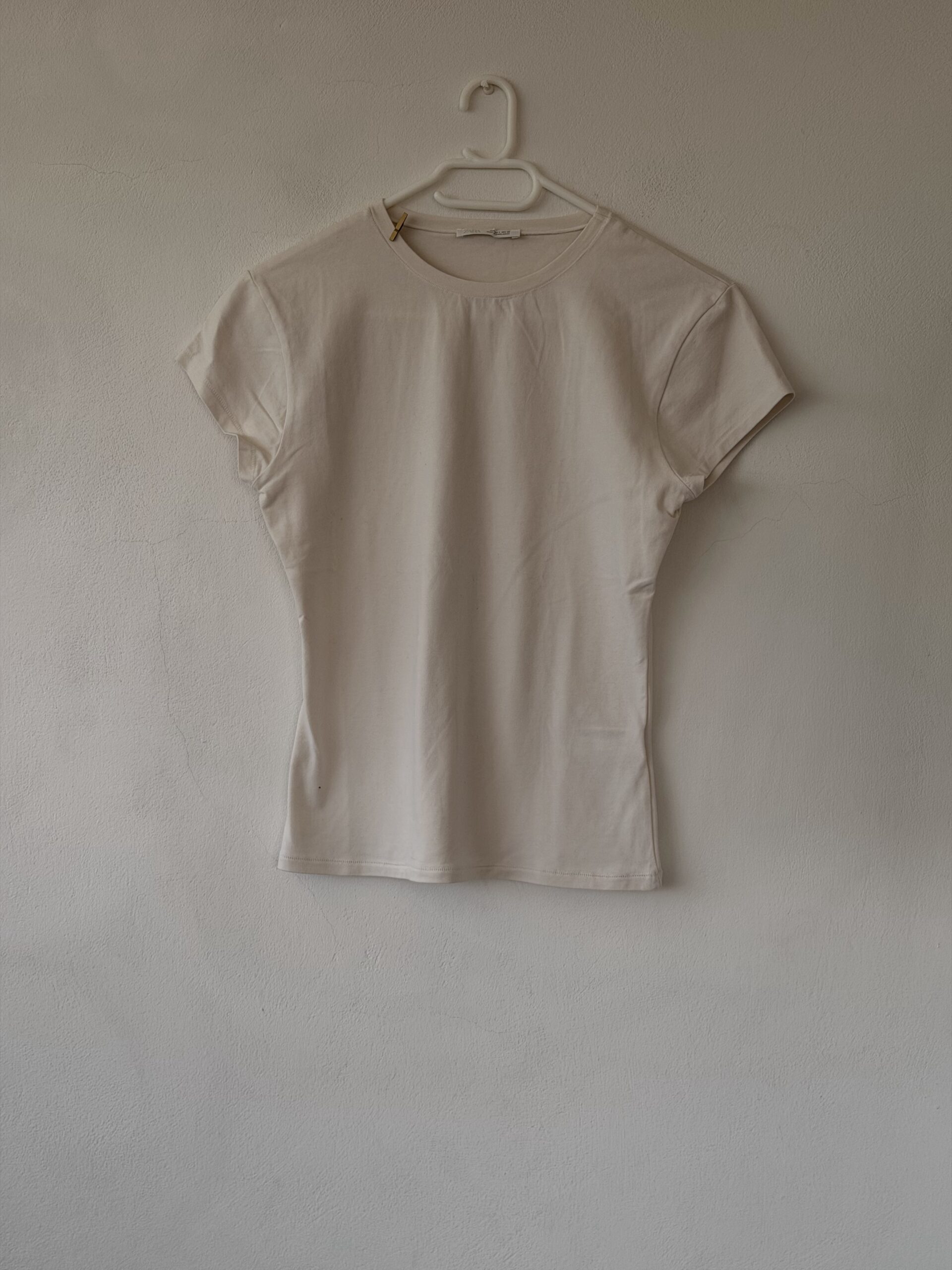 ZARA Soft Nude Second Skin Cotton Tee 1 ZARA Soft Nude Second Skin Cotton Tee
