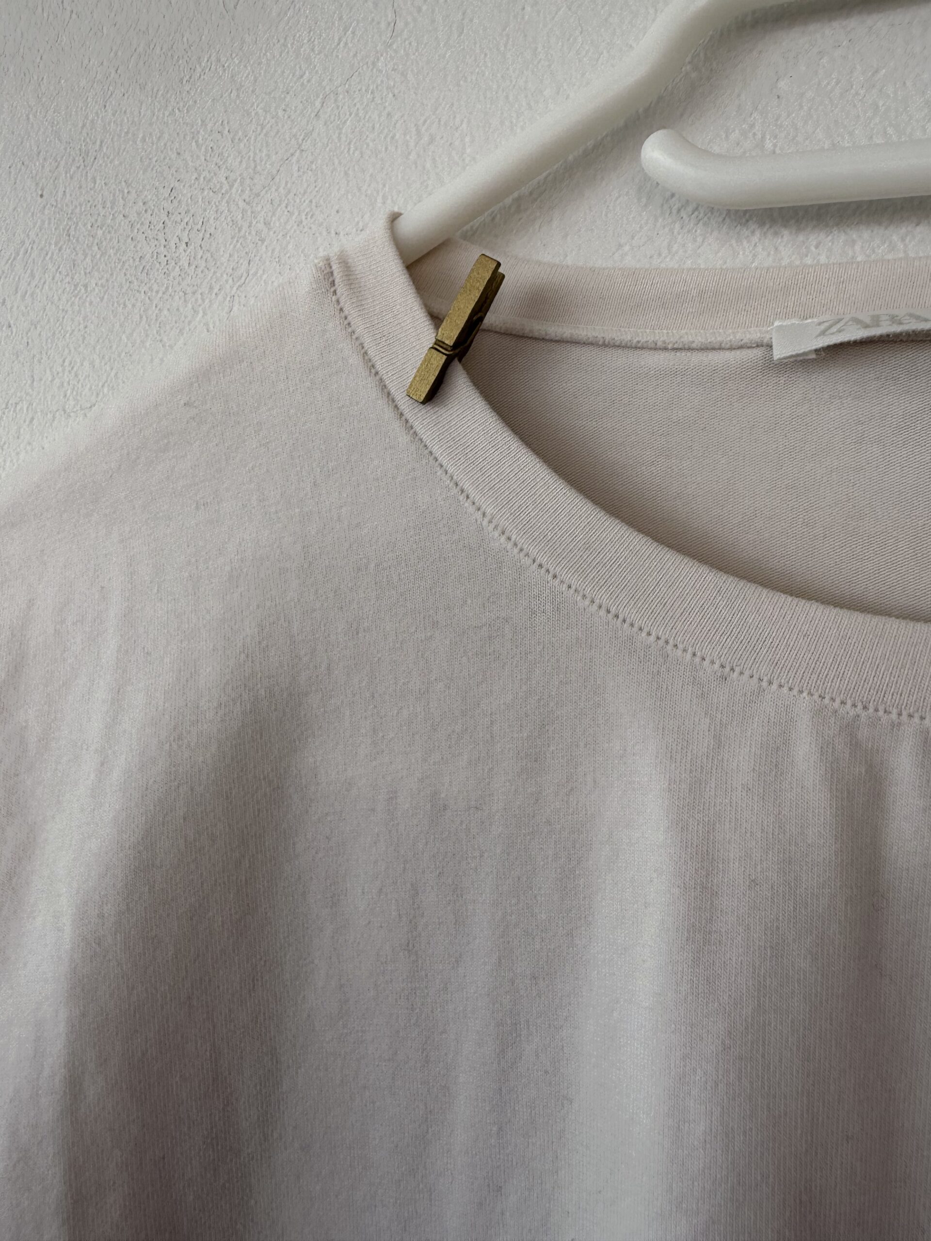 ZARA Soft Nude Second Skin Cotton Tee 3 ZARA Soft Nude Second Skin Cotton Tee - Image 3