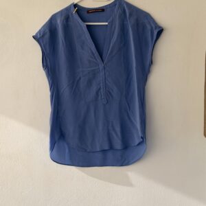 💙 Comptoir des Cotonniers French Minimal Blouse – Periwinkle Blue